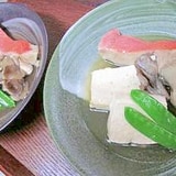 圧力鍋の２段料理☆中カゴで｢金目鯛の酒蒸し豆腐｣